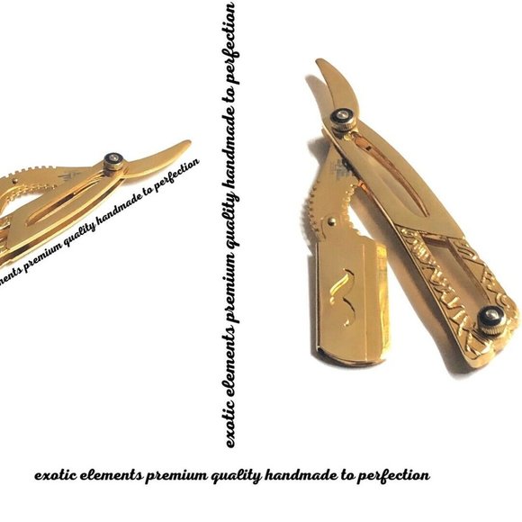 Gold Barbershop Straight Edge Shaving Razor Blade - Picture 5 of 5